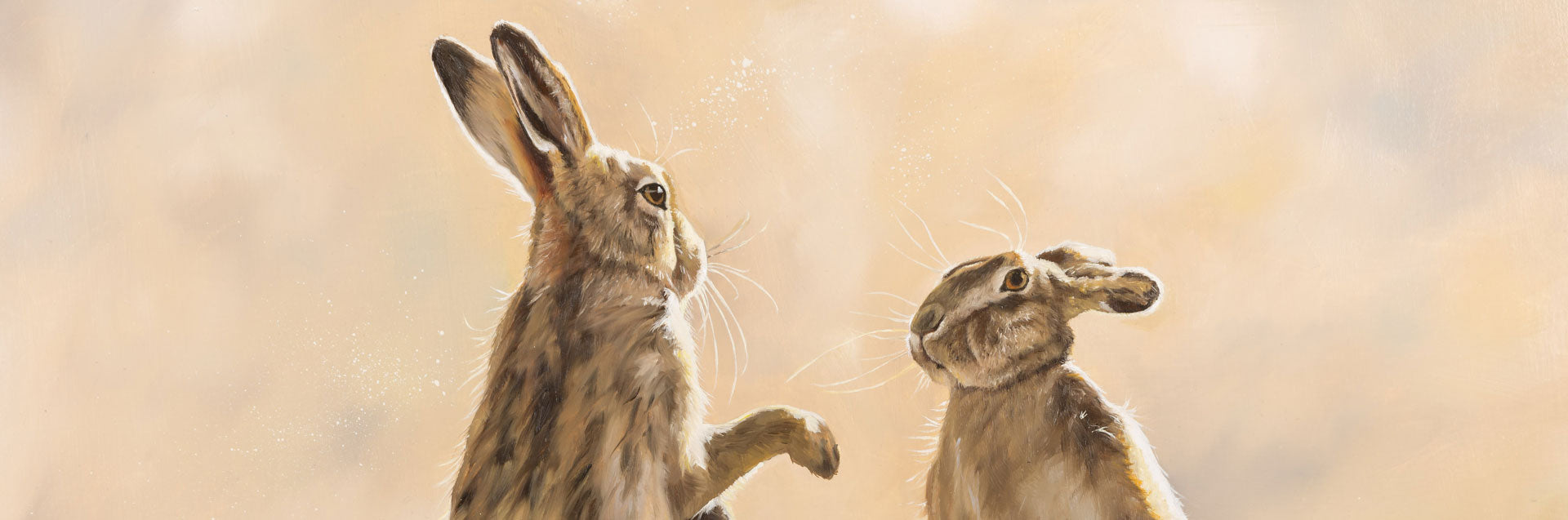Paintings of hares - turned into prints