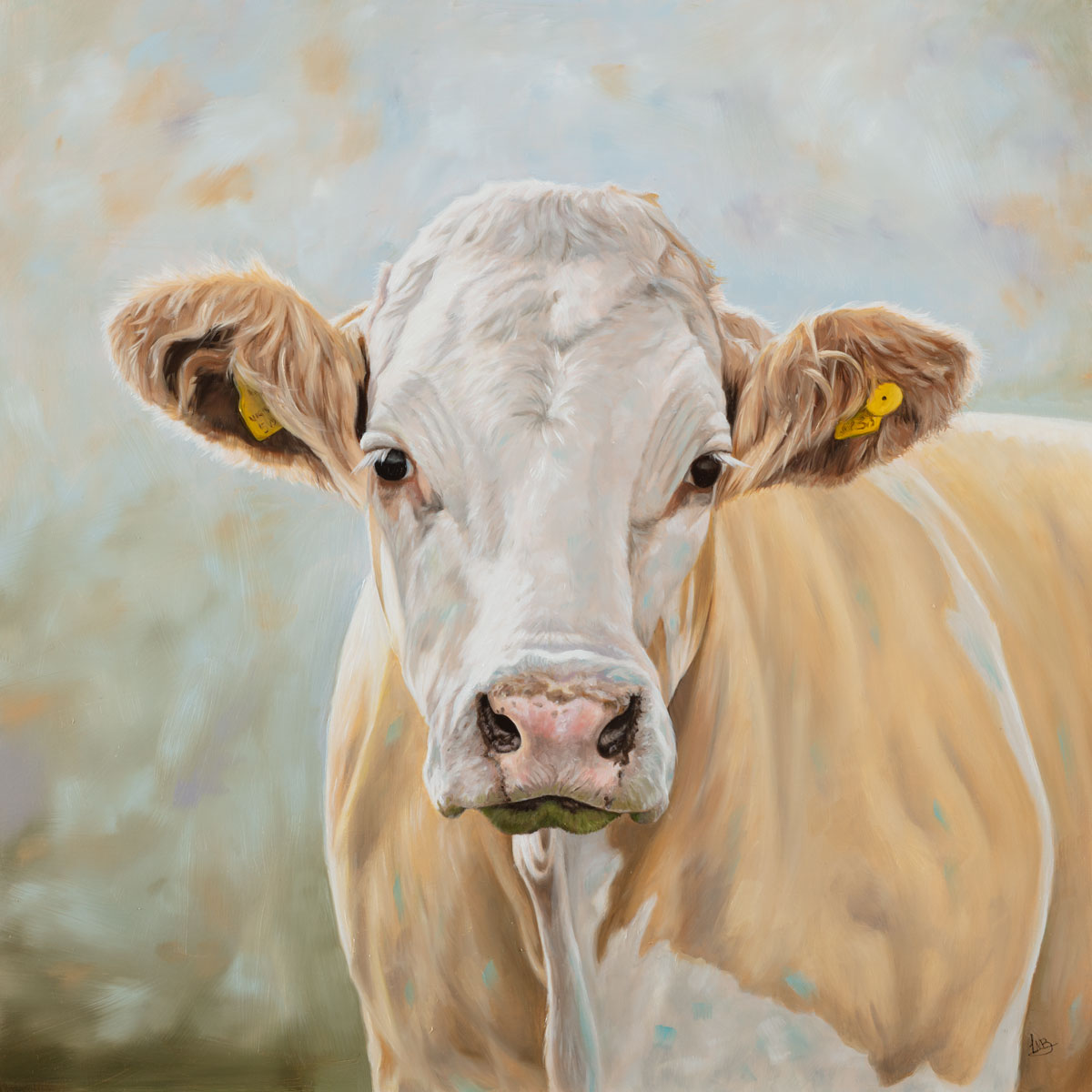 Simmental Cow Print - portrait