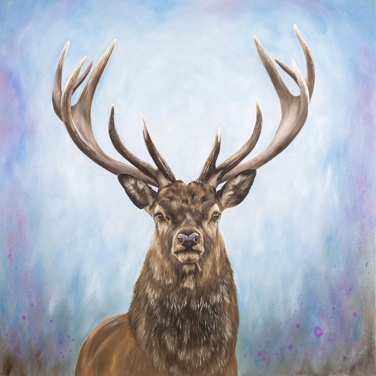 Majestic stag painting in oils