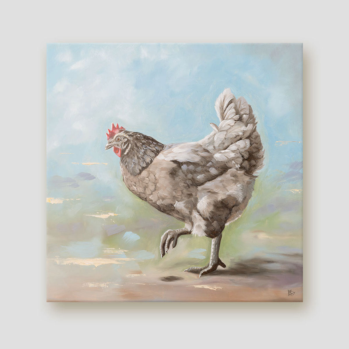 Bluebelle chicken canvas 