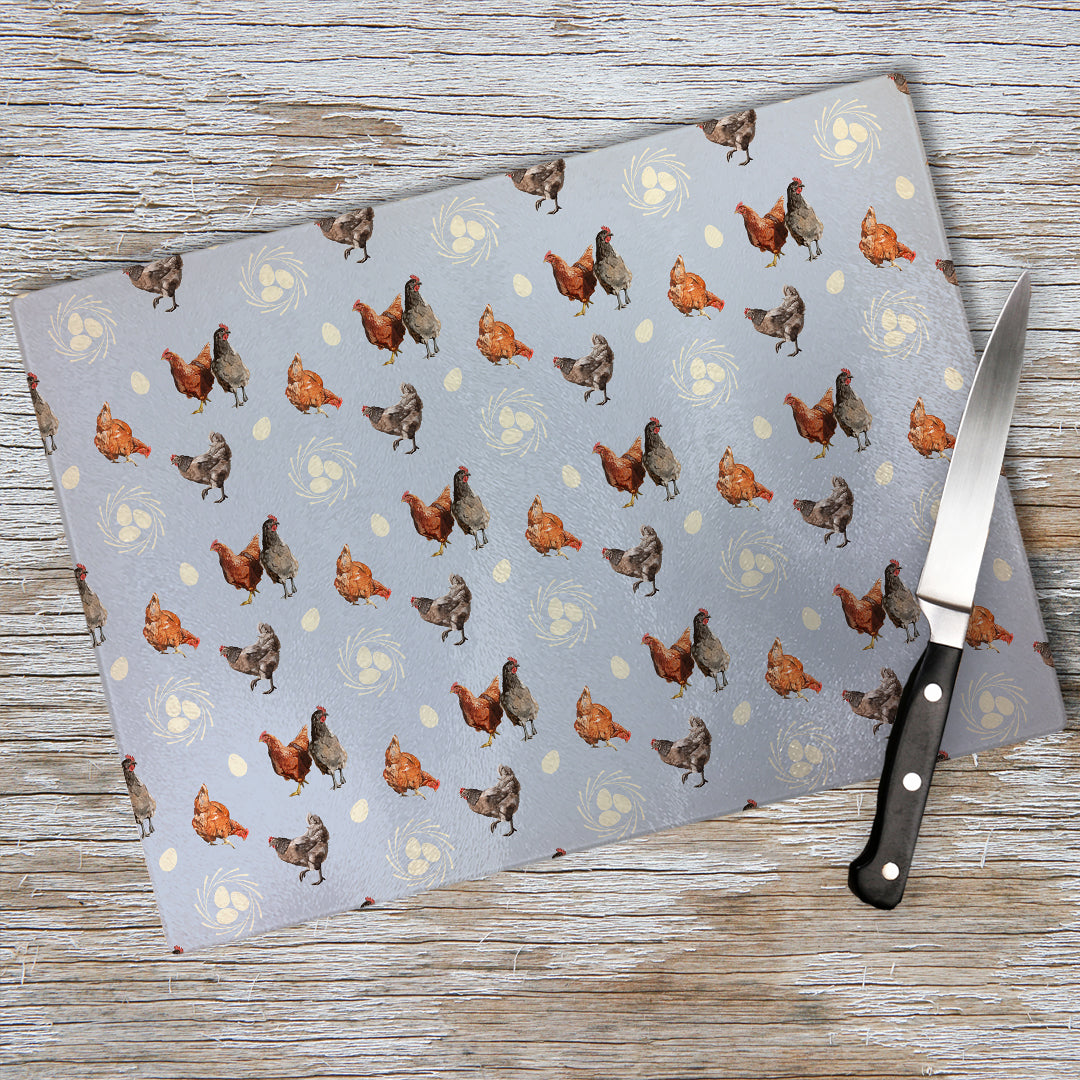 Inky Chicken Chopping Board