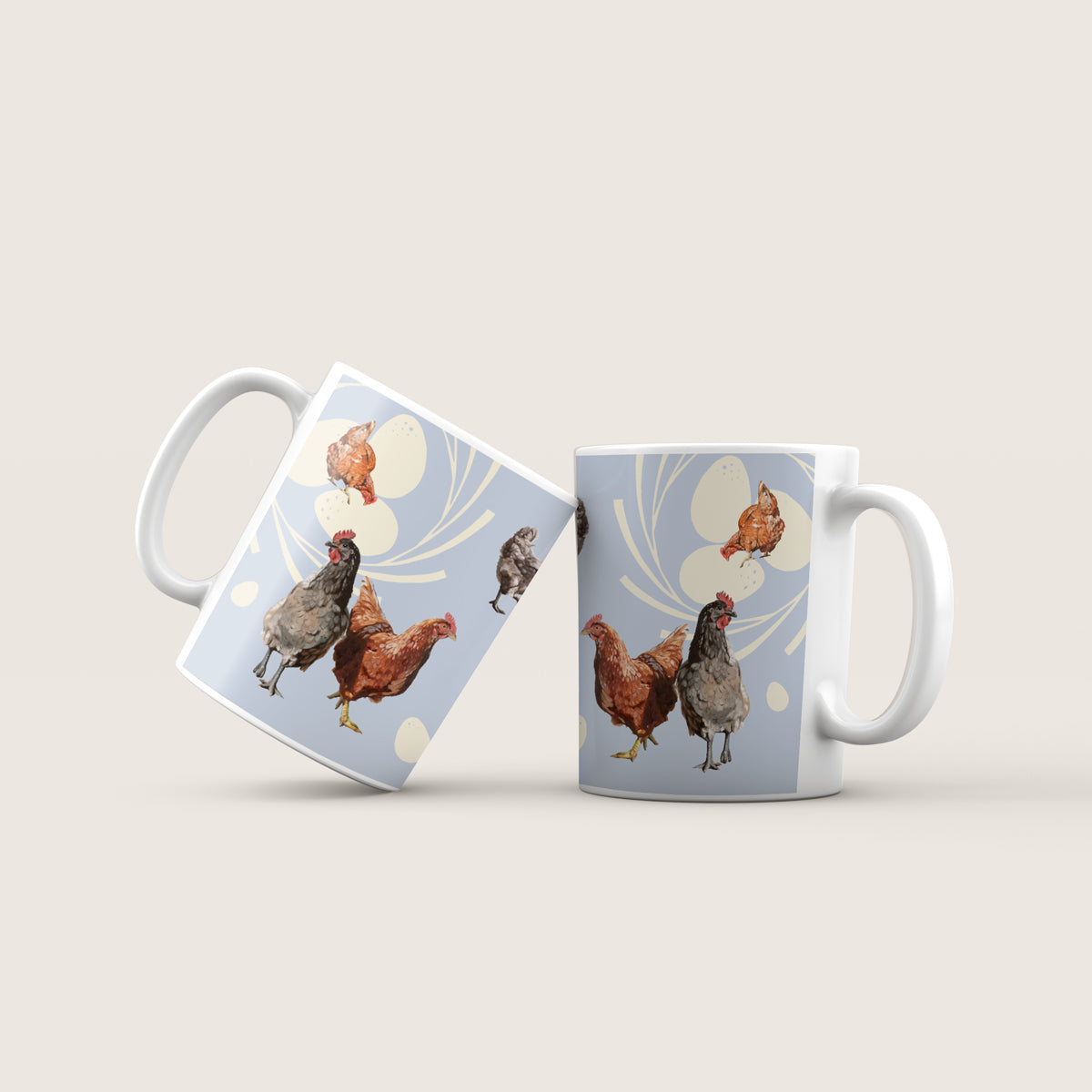 Chicken and egg mug