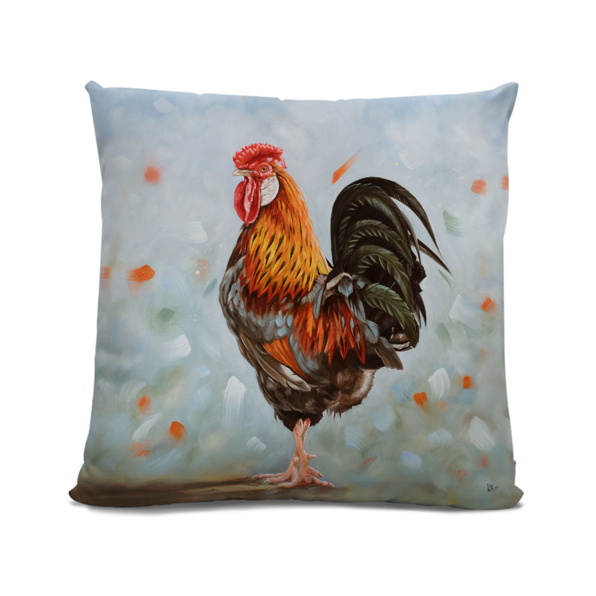 Dandy Rooster Cushion Laura Beardsell Moore Fine Art