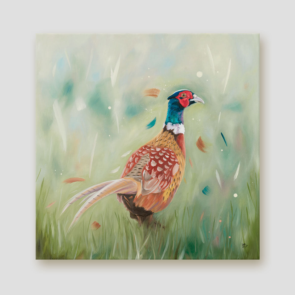 Dapper pheasant canvas