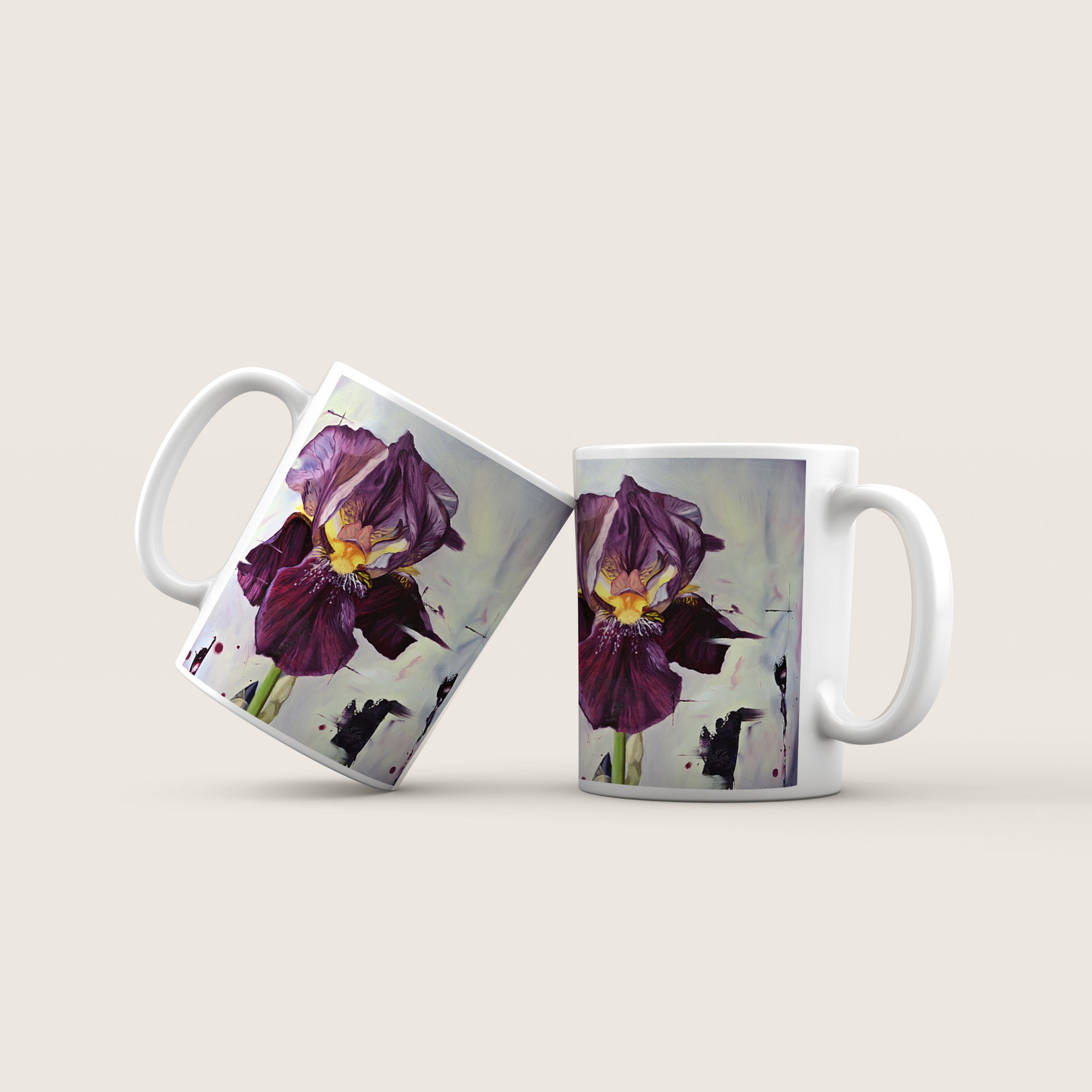 Iris floral mug