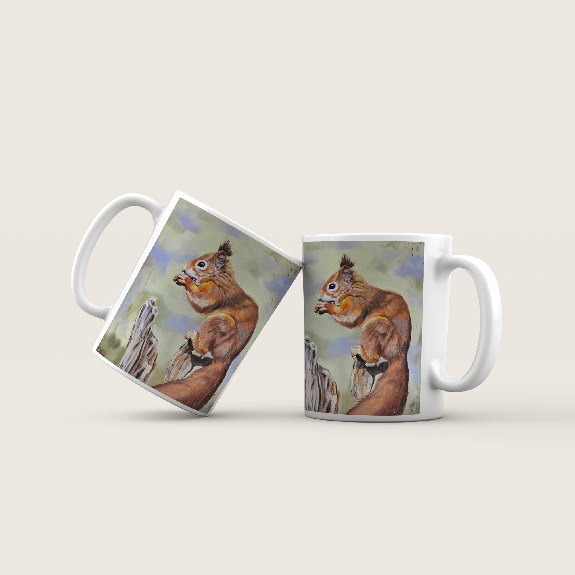 Red squirrel mug