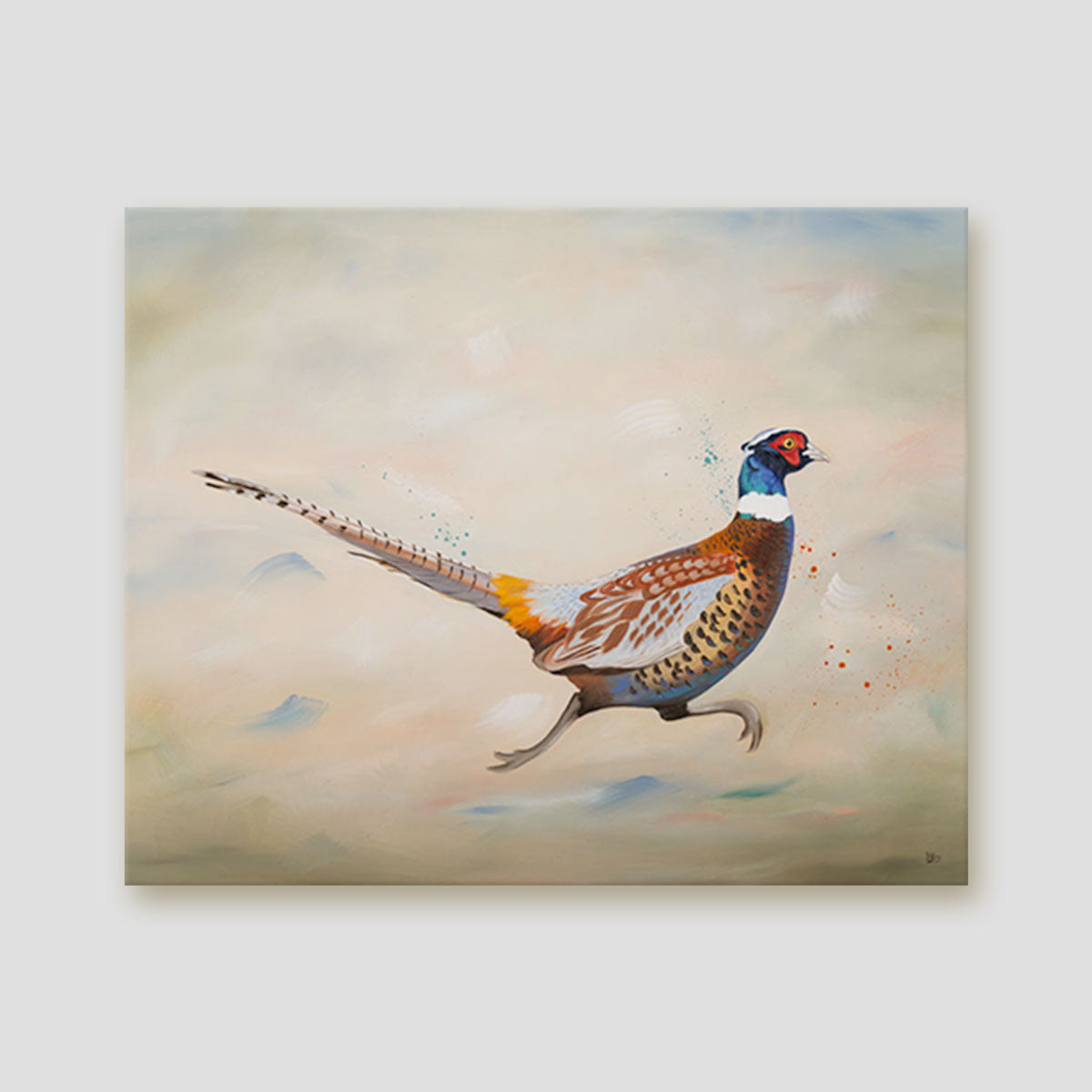 Running pheasant canvas