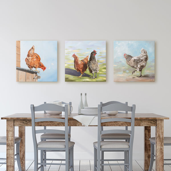 Girls Day Out Chicken Art Canvas