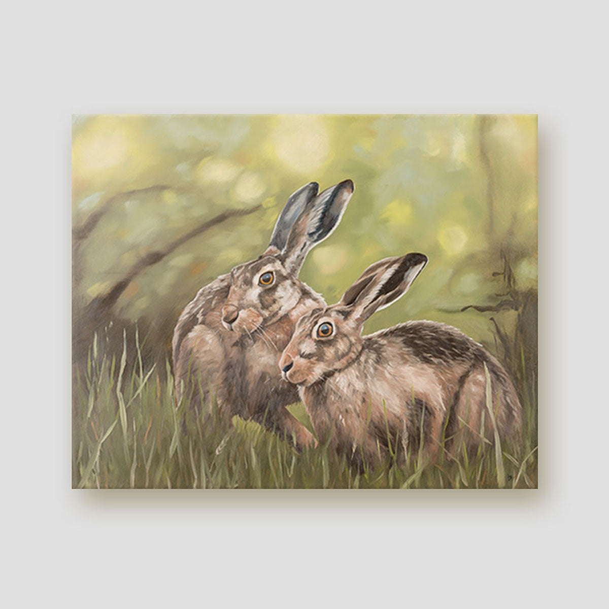 Together by Twilight hares canvas